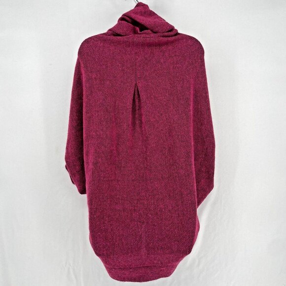 Toco Cardigan Maroon Knit Long Dolman Sleeve Womens Size Large Japan Fashion - Picture 2 of 5